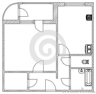 House plan vector