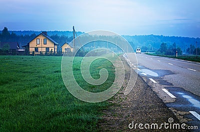 House by road