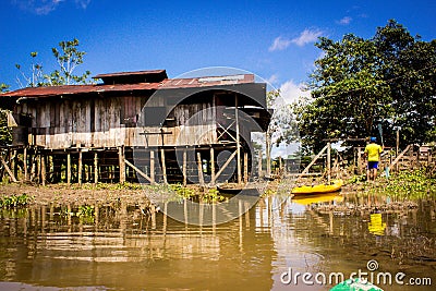 House on the side of Amazon River