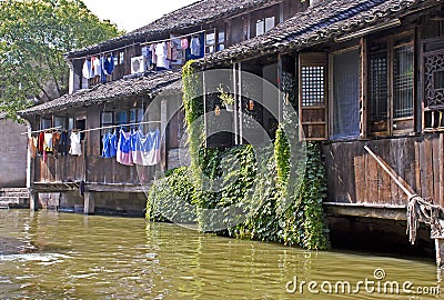 House in the water town of Wuzhen, China