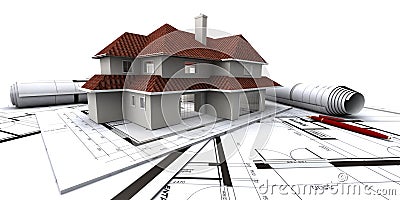 Houses on architect s plan