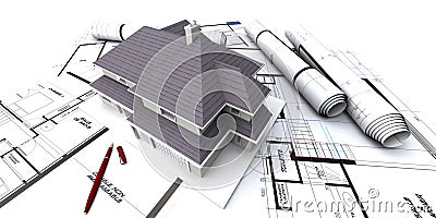 Houses on architect s plan