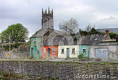 View Of Limerick City At Dusk In Ireland. Royal