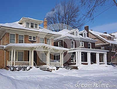 Houses in winter