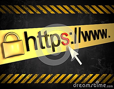 Https Protected Web Page Royalty Free Stock