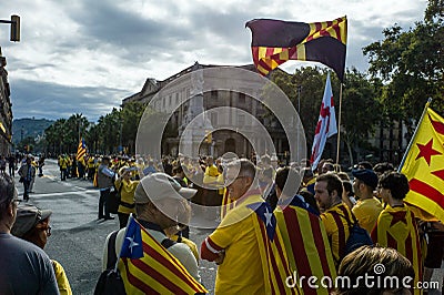 Human chain for the catalan independence