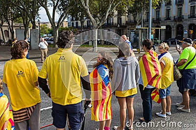 Human chain for the catalan independence