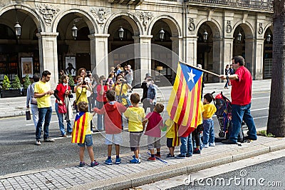 Human chain for the catalan independence