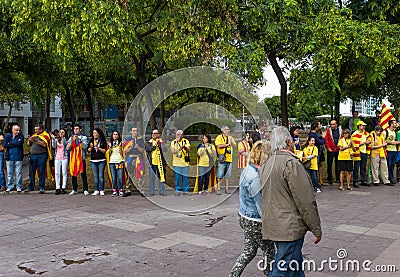 Human chain for the catalan independence