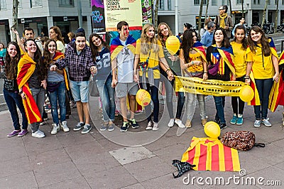 Human chain for the catalan independence