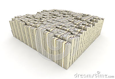 Hundred Dollar Bill Stacks