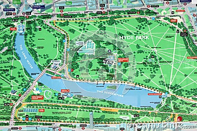 Hyde Park map sign