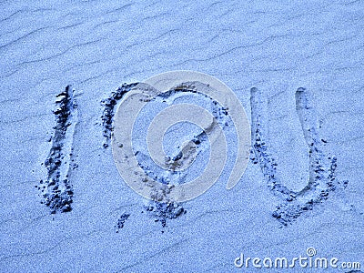 I Love You Written in Sand