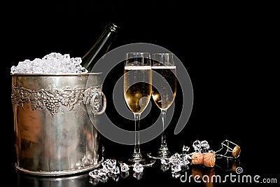Ice bucket and champagne