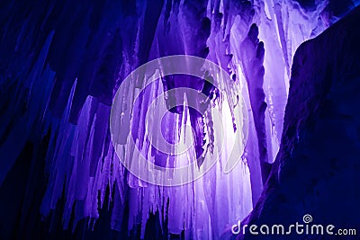 Ice Castles icicles and ice formations