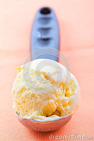 Ice cream in a scoop