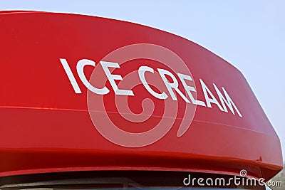 Ice cream sign on top of ice cream van