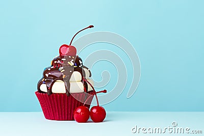 Ice cream sundae cupcake