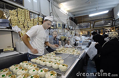 Ice cream vendors in Aleppo