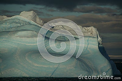 Iceberg with surrealistic blue