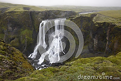 Iceland. South area. Lakagigar. Fagrifoss waterfall.