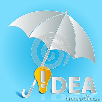 Idea bulb umbrella