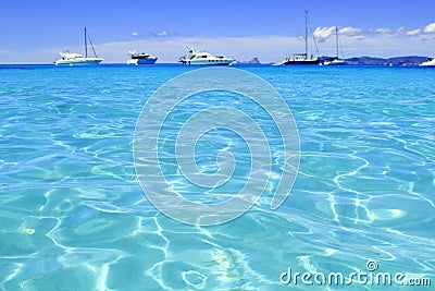 Illetes turquoise beach blue water Formentera