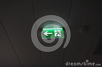 Illuminated emergency exit sign