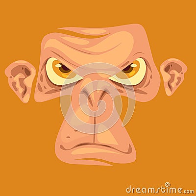 Illustration ape face