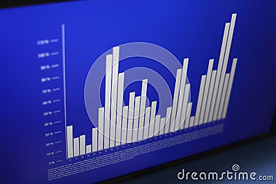 Image of financial graph on a screen
