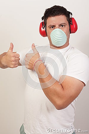 Image of a handy man showing two thumbs-up