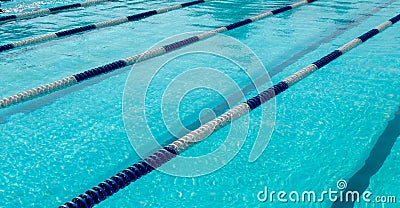 Image of swimming pool. The top view. Swimming pool with empty lanes