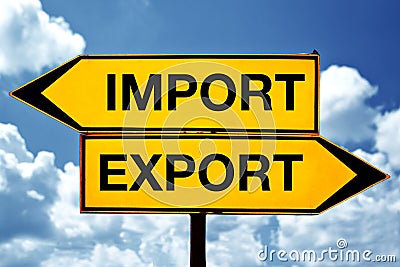 Import or export, opposite signs
