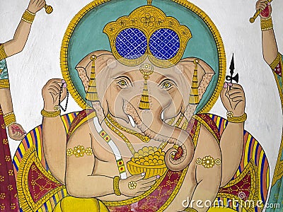 Indian Artwork - Hindu God Ganesha - Udaipur