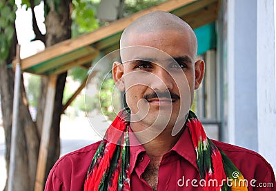 Indian bald man