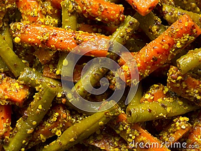 Indian carrot and bean pickle