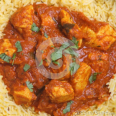 Indian Chicken Madras Curry & Rice