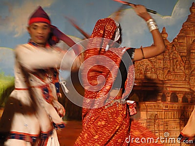 Indian dancer performs classical dance