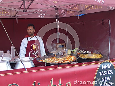 Indian food on display