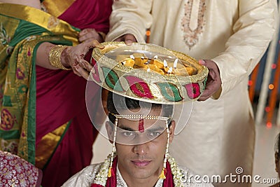 Indian Hindu symbolic ritual in wedding.