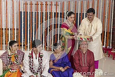 Indian Hindu symbolic ritual in wedding.