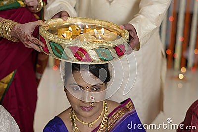 Indian Hindu symbolic ritual in wedding.