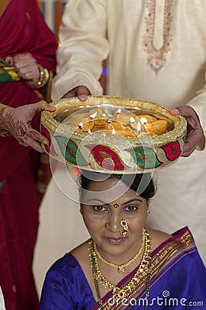 Indian Hindu symbolic ritual in wedding.