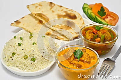 Indian Meal with Butter Chicken