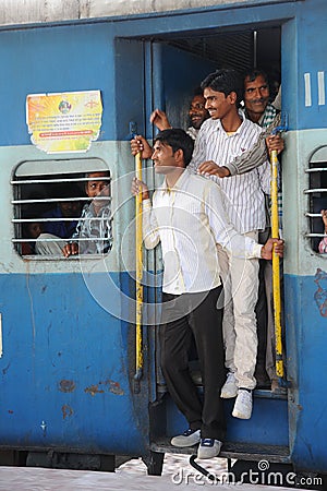 Indian railways, standing room only.