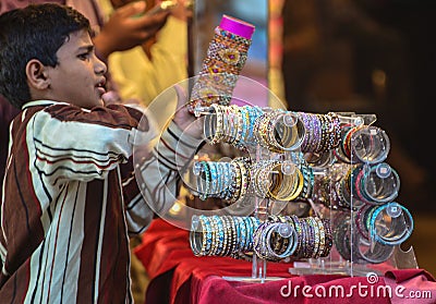 Indian shop selling bangles