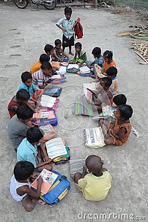 Indian village students.