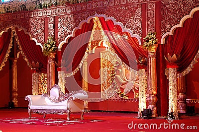 Indian wedding stage mandap