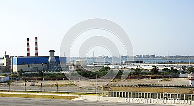 Industrial area on the coast of Tunisia