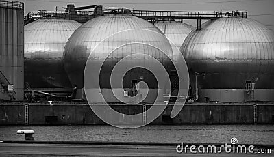 Industrial chemical storage tanks